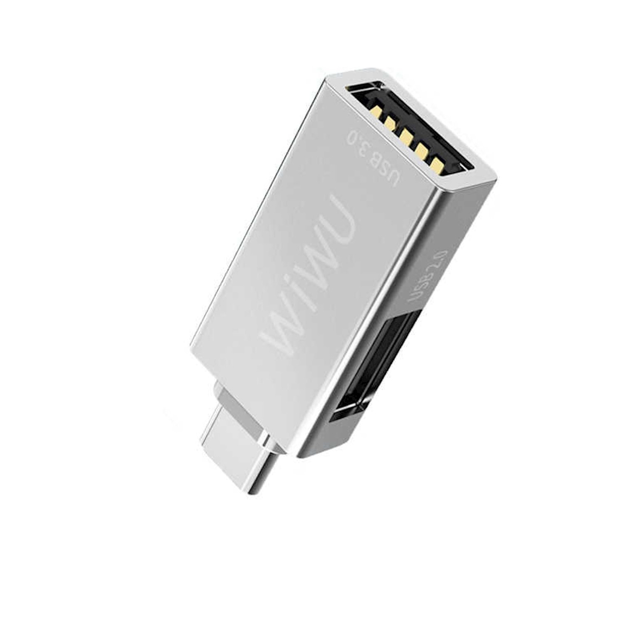 Winex Wiwu T02 Type-C to UsbA 3.0 Hub Çevirici ve Çoklayıcı Hub Gri