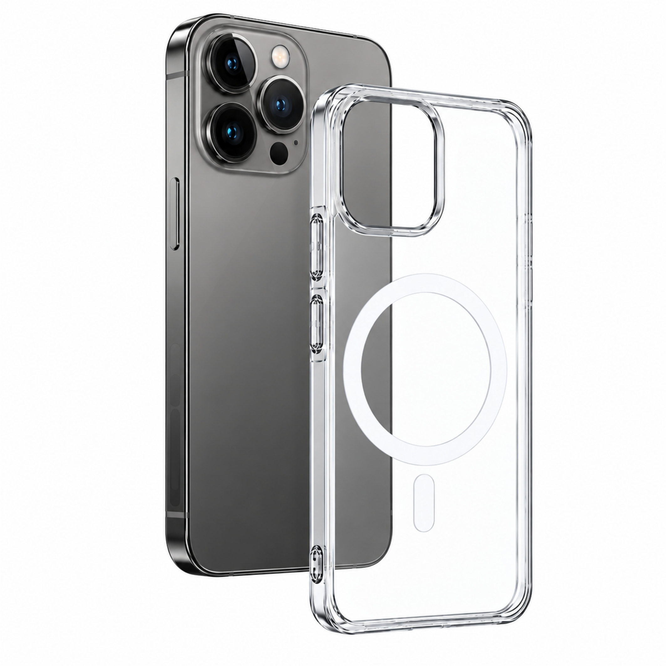 ScHitec İphone 13 Pro ile Uyumlu Magsafe Özellikli Şeffaf Kılıf